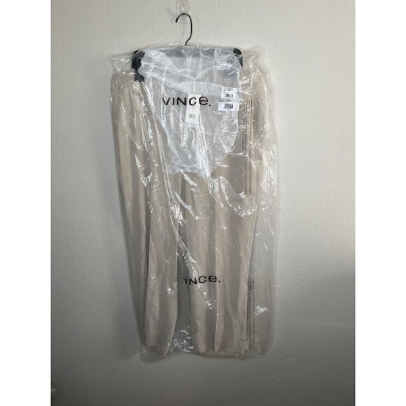 Vince Tailored Crepe Straight Leg Pants Sepia Beige Crop Dress Pant 16 - Picture 3 of 5